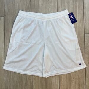 Champion Authentic Athleticwear White Mesh Shorts Men’s XL Gym Basketball NWT
